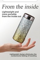 Tasse Thermos de Luxe Léger en Titane Pur, Double Paroi Sous Vide, avec Séparateur à Thé, Mini Tasse de Voyage Portable pour l'Extérieur