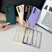 Étui de téléphone magnétique en PC rigide de couleur macaron élégant pour Samsung Z Fold 2/3/4/5/6/7/8 Ultra, coque de protection antichoc avec stylet