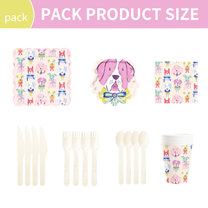 DAMAI - Juego de Vajilla Desechable con Diseño de Perros, Platos, Vasos y Servilletas de Papel para Fiestas Infantiles - Product Image 6