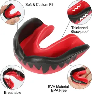 Unisex Boxing Mouth Guards Sports Mouthguard Slim Fit Mouth Protector Brace Gum Shield Basketball MMA Dummy Teeth Protector