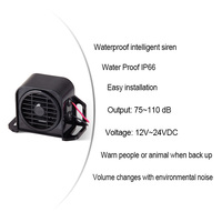 Klaxon de sirène de voiture automatique étanche Ip66 12v ~ 24v 75 ~ 110db Volume La sirène de voiture peut changer en tant que bruits de fond