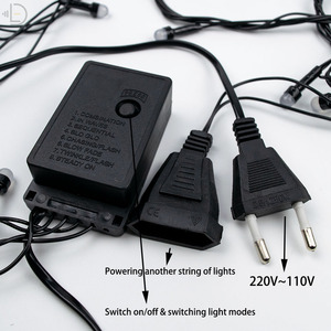 Impermeabile all'aperto albero di natale Led stringa di luce 220V 110V 10M Luces ghirlanda <span class=keywords><strong>fata</strong></span> filo nero per decorazioni festa - Product Image 5
