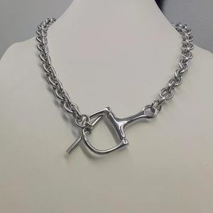 Chunky 말 스 네플 비트 목걸이 316l 스테인레스 스틸 남녀 공용 체인 유행 목걸이 - Product Image 1