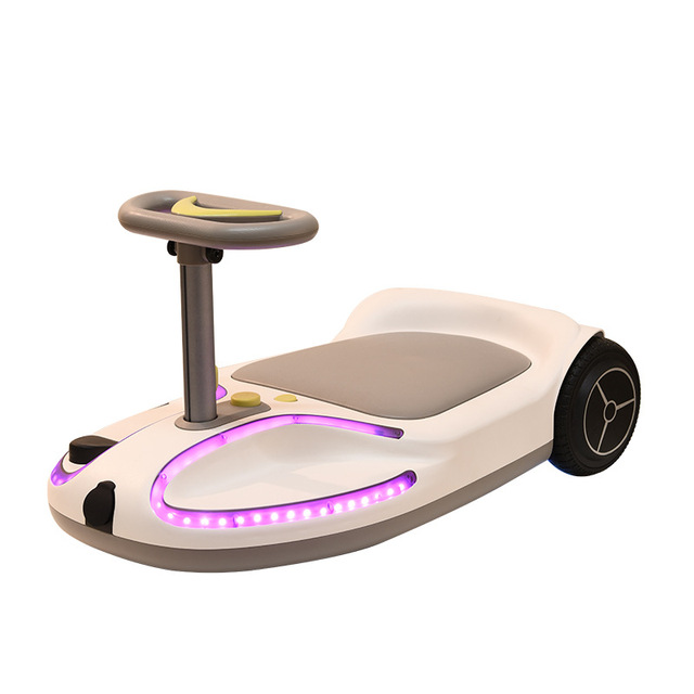 Factory-Direct Mini Electric Scooter for Kids White PVC Plastic Outdoor Toy with 3 PU Wheels for 5+ Year-Old Children