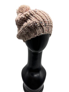 Gorro de Punto LANDBAS al por Mayor en Línea, 56-58 cm, Diseño de Cable, 70% Acrílico, 22% Poliéster, 8% Lana, con Insignia Metálica - Product Image 4