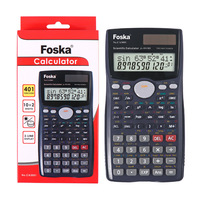 Calculatrice scientifique Foska 991MS 401 fonctions avec couvercle coulissant pour étudiants, enseignants, collèges, universités et bureaux