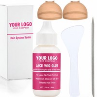 Kit d'installation de perruque Lace Front : Colle, Outils, Bandes, Bonnets et Accessoires Capillaires Imperméables 3 fl oz
