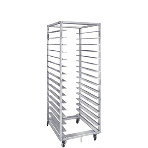 Chariot de cuisson commercial en acier inoxydable argenté pour plateaux, chariot de séchage pour pain et toasts, vente directe usine - Product Image 5