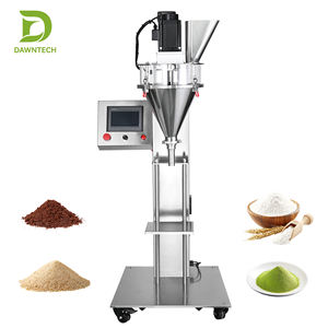 Máquina semiautomática vertical de llenado de polvo con tornillo y mesa de trabajo ajustable para café, especias, harina, proteínas y almidón - Product Image 1