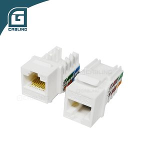Gcabling Keystone Jack CAT6A CAT6 CAT5e <span class=keywords><strong>RJ45</strong></span> 8P8C <span class=keywords><strong>RJ11</strong></span> Communication réseau <span class=keywords><strong>Coupleur</strong></span> de connecteur UTP - Product Image 3