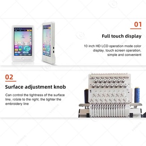 Bordadora de gorras de 4 cabezal ห่วง4ห่วง<span class=keywords><strong>สอง</strong></span>หัวเทคที่หนีบ4หัว12สีเครื่องปักสำหรับเสื้อผ้า - Product Image 4