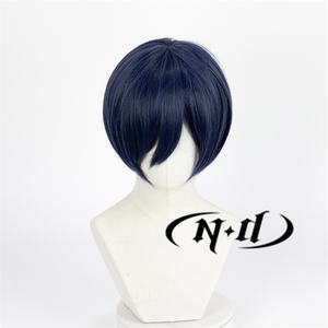 Perruque de cosplay résistante à la chaleur ND Ciel Phantomhive, taille moyenne, avec filet en maille rose - Product Image 3