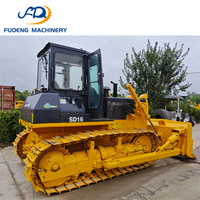 Bulldozers Shantui SD16 d'occasion, 160 kW, godet de 4,5 m³, bulldozer sur chenilles Shantui SD16 d'occasion pour travaux de terrassement lourds
