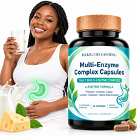 Complément enzymatique digestif à marque privée OEM avec protéase et amylase pour une meilleure santé et un bien-être intestinal, 60 capsules