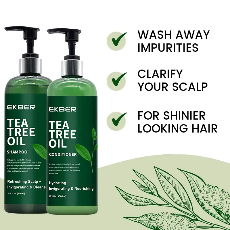 Tea Tree Olie Shampoo Haarverzorging Set Met Doos Professionele Salon Haarverzorging Beste Haarverzorging Product Conditioner En Shampoo set