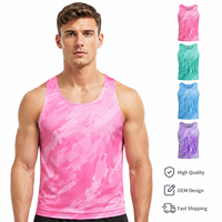 Débardeur Homme Personnalisé de Haute Qualité avec Logo, Séchage Rapide, Respirant, pour Gym et Course à Pied, Vêtement de Sport, Conception OEM