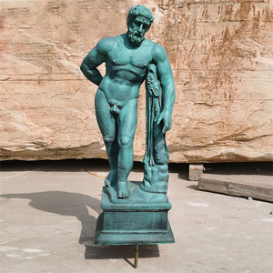 Estatua de Cobre Fundido del <span class=keywords><strong>Dios</strong></span> Griego Hércules, Decoración Tradicional para Jardín - Product Image 1