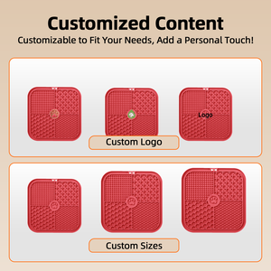 व्यक्तिगत कस्टम लोगो सिलिकॉन प्लेटो पैरा mascotas धीमी फीडर खाद्य पालतू कुत्ते चाटना चटाई - Product Image 6
