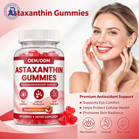 Gummies de Vitamines Antioxydantes Astaxanthine & Resvératrol à Marque Blanche OEM pour Soins de la Peau