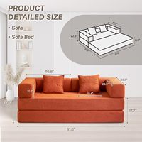 Unisofa Tanzuo, Muebles de Lujo, Sofá Seccional Reclinable para Sala de Estar, Sofá Cama Plegable Moderno de Tela