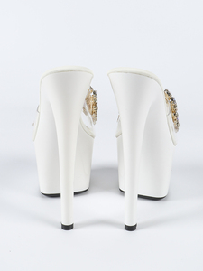 Nuovi sandali Sexy Sexy da donna <span class=keywords><strong>con</strong></span> <span class=keywords><strong>tacco</strong></span> altissimo nuova piattaforma impermeabile trasparente girasole modello passerella tacchi a spillo di <span class=keywords><strong>marca</strong></span> <span class=keywords><strong>scarpe</strong></span> - Product Image 3