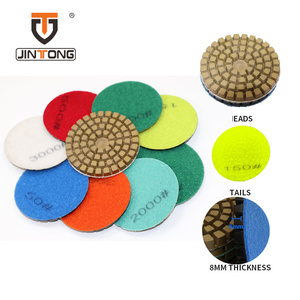 مجموعة من 4 "صقل غرانيت ماسي رطب مع داعم للحجر الرخامي وأدوات قرص كاشط - Product Image 6