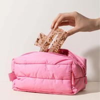 Sac de capacité multifonctionnel Portable sac de rangement de pinceaux de maquillage mignon sac de voyage cosmétique gonflé de haute qualité