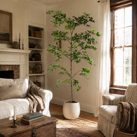 FANHUA Faux olivier artificiel en plastique de 1,5 à 2,4 m pour intérieur et extérieur, feuilles réalistes, branches texturées, pour salon et bureau