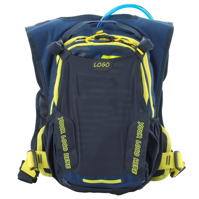 Bleu profond avec fermeture éclair jaune