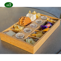VVG Écologique 8/10 Grilles Pique-Nique Fête Pâturage Fantaisie Cookie Papier Kraft Dessert Traiteur Boîte Avec Séparateurs