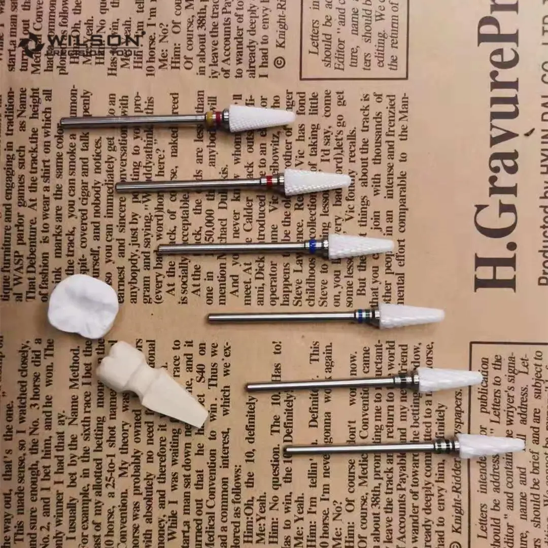 6402501 High-accuracy White Ceramic - Zirconia Ceramic Burs / Dental bur Used For Acrylic/Plaster