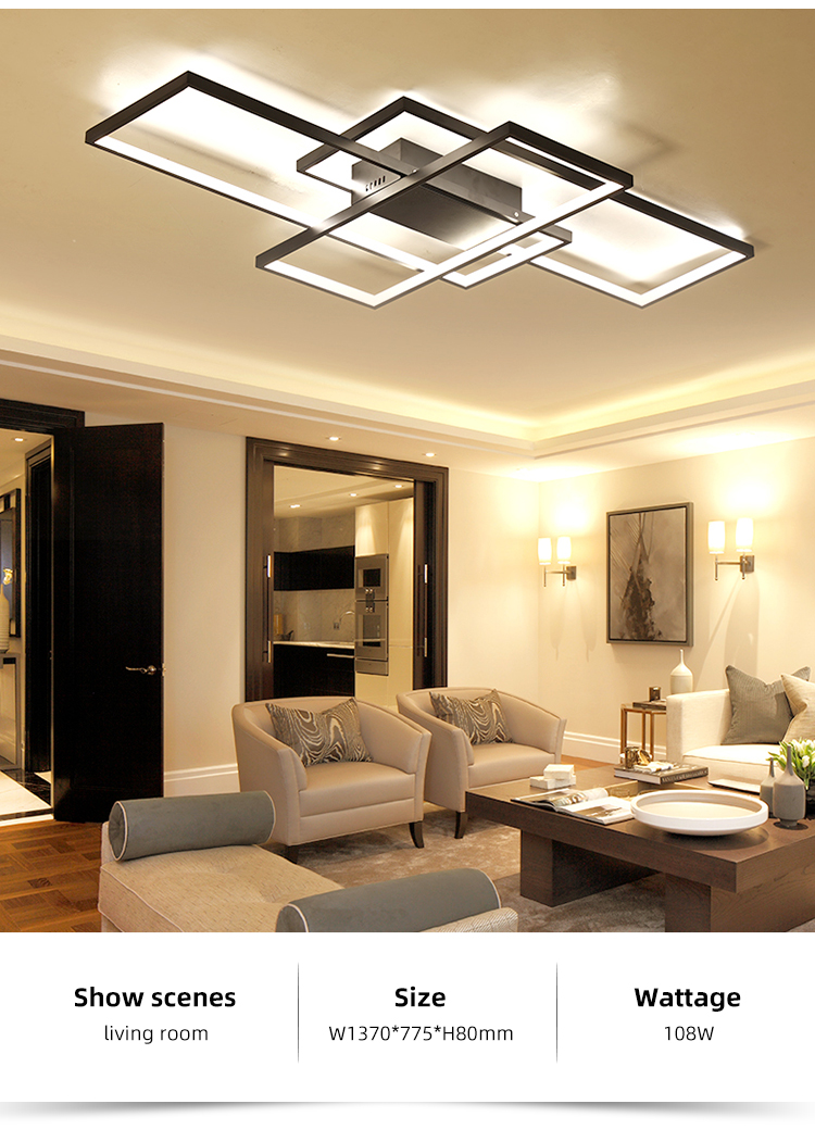 Minimalist Living Room ALuminum PC Ceiling Flush Mount Modern Led Ceiling Lamp
