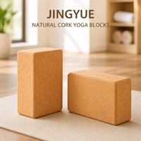 Erstklassiger, umweltfreundlicher, schwarz-beiger Holz-Fitness-Kork-Yoga-Block für Yoga- und Pilates-Studios – für den Großhandel in hoher Qualität