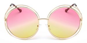 Gafas de Sol Redondas Extra Grandes de Metal con Logotipo Personalizado de Moda 2020 al por Mayor para Mujer - Product Image 4