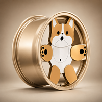 Jantes forgées sur mesure en forme de chien Corgi de 16, 17, 18, 19, 20 et 21 pouces, 5x114.3 5x112 pour Tesla Model 3, design mignon