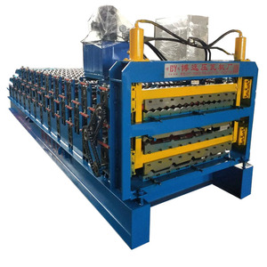 Máy cán hai lớp cho tấm lợp kim loại ibr tấm lợp ngói sản xuất máy móc làm gạch cao cấp - Product Image 3
