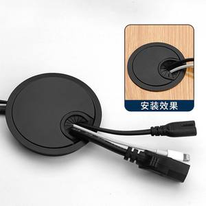 Passerelle de câbles de bureau en alliage de zinc au design moderne et épuré, <span class=keywords><strong>cache</strong></span>-trou pour câbles, plusieurs spécifications, boîte à câbles - Product Image 3