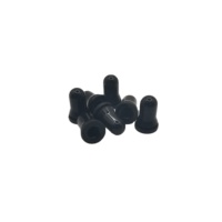 Tétine compte-gouttes en caoutchouc NBR silicone blanc noir 18 mm pour flacons d'huiles essentielles avec fermeture à vis