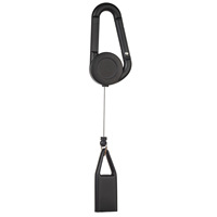 Casing Korek Api Plastik Warna-warni Langsung dari Pabrik, Carabiner Retraktor Mudah Ditarik, Gantungan Kunci Anti-Hilang Model LL510