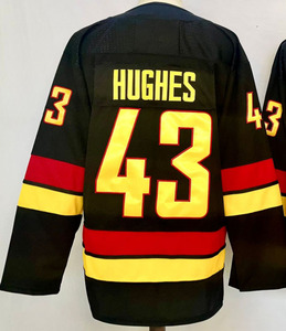 Jersey de hockey sobre hielo con bordado cosido americano para hombre 43 Quinn Hughes 40 Elias Pettersson 10 Pavel Bure US - Product Image 2