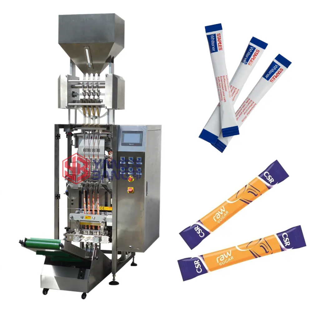 High Accuracy Automatic multi lane coffee powder packaging 5g sugar stick packing sugar sachet packing machine