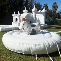 Trompoline gonflable commercial licorne rose pour enfants, avec fonction de cheval de rodéo, pour événements et fêtes, à vendre
