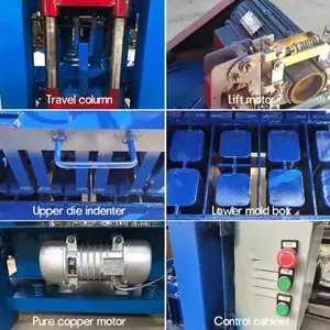 공장 공급 저비용 자동 유압 점토 콘크리트 블록 기계 가격 소형 붉은 벽돌 기계