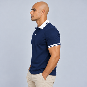 <b>Men's</b> Color Blocked Polo <b>Shirt</b> Short Sleeve Knitted Casual Polo <b>Shirt</b> <b>Red</b> Navy Gray Breathable Premium Quality <b>Men</b> Polo <b>Shirts</b> - Product Image 5