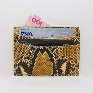 Logo personalizzato stampa pitone titolare della carta RFID dell'unità di elaborazione titolari di carta di cuoio per gli uomini o le donne - Product Image 2