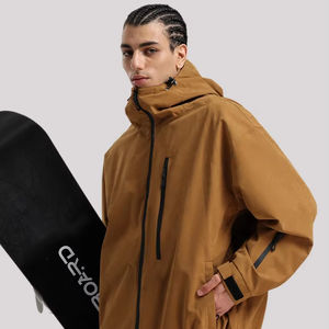 <span class=keywords><strong>Veste</strong></span> de snowboard en nylon unisexe grande taille, coupe-vent, respirante et imperméable, avec capuche, capacité en tissu de 20000mm, fermeture à glissière anti-UV - Product Image 2