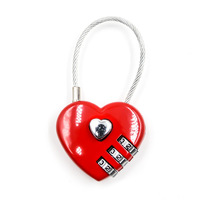 Promotion : Cadenas à combinaison réinitialisable en alliage de zinc en forme de cœur, pour bagages de voyage, cadeau de mariage personnalisé