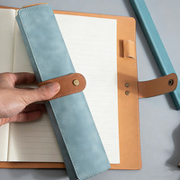 Carnet de notes A4 personnalisé OEM, 100 feuilles, à feuilles mobiles, en cuir thermochromique, avec fermeture magnétique, couleur unie nostalgique, pour le bureau