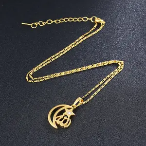 Necklace Shiny Star Drop Gold Plating Shiny Imitation Gold Pendant Necklace
