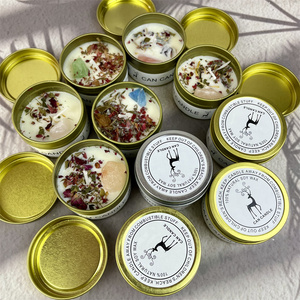 Nouveautés - Bougies en cire de soja avec cristaux de guérison Molly Glory, parfum d'<span class=keywords><strong>huile</strong></span> <span class=keywords><strong>essentielle</strong></span> personnalisée, pour la méditation - Product Image 5